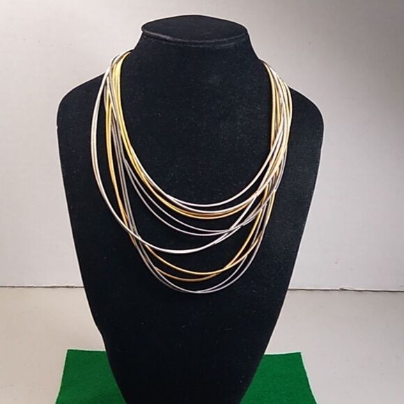 Magnetic Multi Strand Different length Gold Silver Pewter colored Wires - Picture 1 of 7